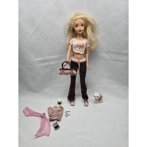 My Scene Teen Tees Kennedy Fashion Doll Dog & Accessories Mattel- READ